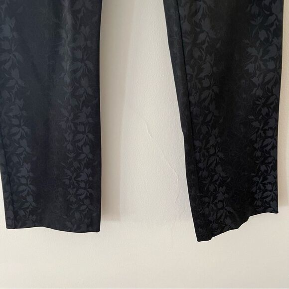 Guess Vintage Pants Black Jacquard Textured Trousers Size 30 Bootcut - Picture 3 of 7